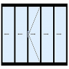 5-delige-vouwwand-met-loopdeur-2-delen-links-2-delen-rechts-vouwend-loopdeur-midden-naar-rechts