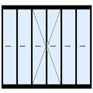 6-delige-vouwwand-met-loopdeur-in-deel-4-3-delen-links-3-delen-rechts-vouwend