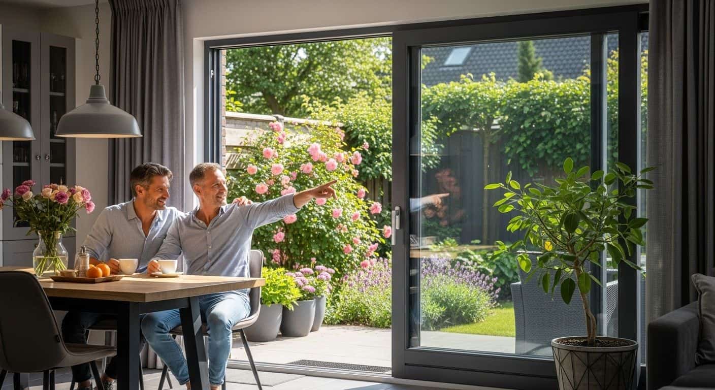 moderne schuifpui dagelijkse living
