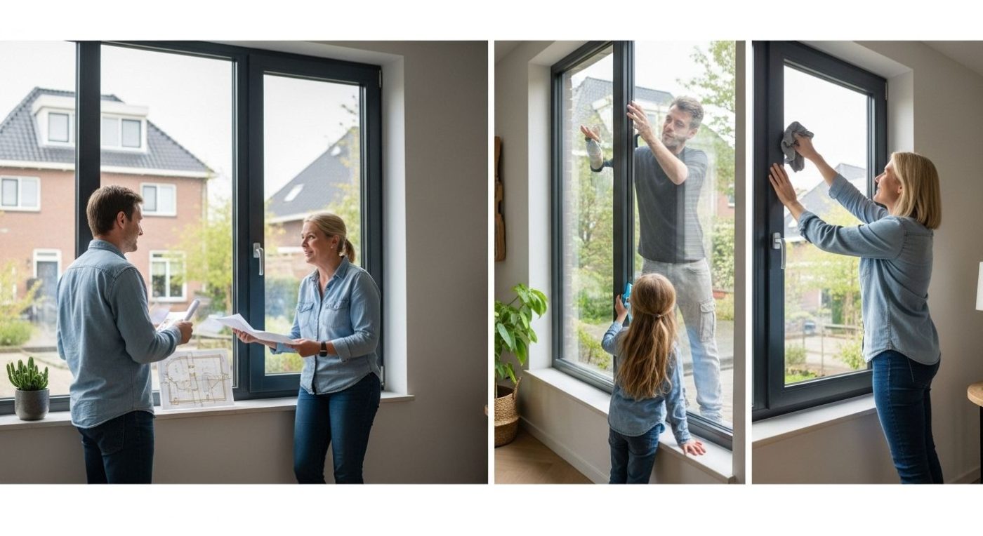 aluminium ramen voordelen, modern huis, familie