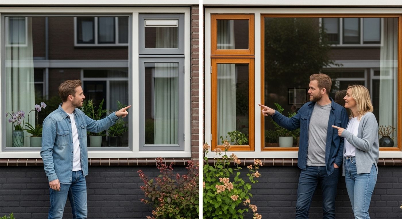 aluminium hout kozijnen verschil
