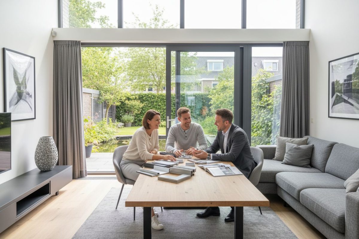 aluminium kozijnen vergelijken, moderne woning, adviesgesprek