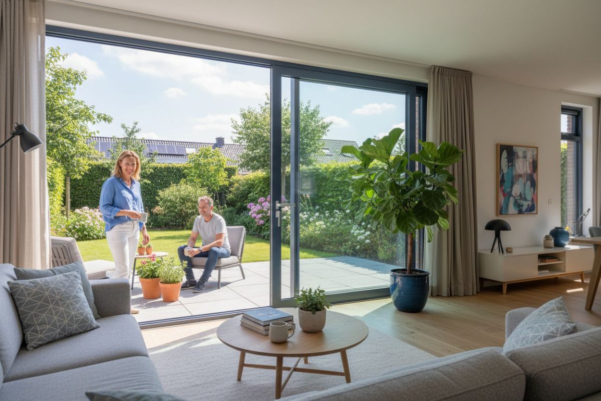 moderne hefschuifpui woonkamer