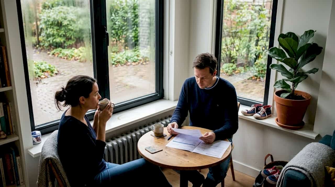 Schuif gezellig aan tafel bij het aluminium kozijn in de woonkamer.