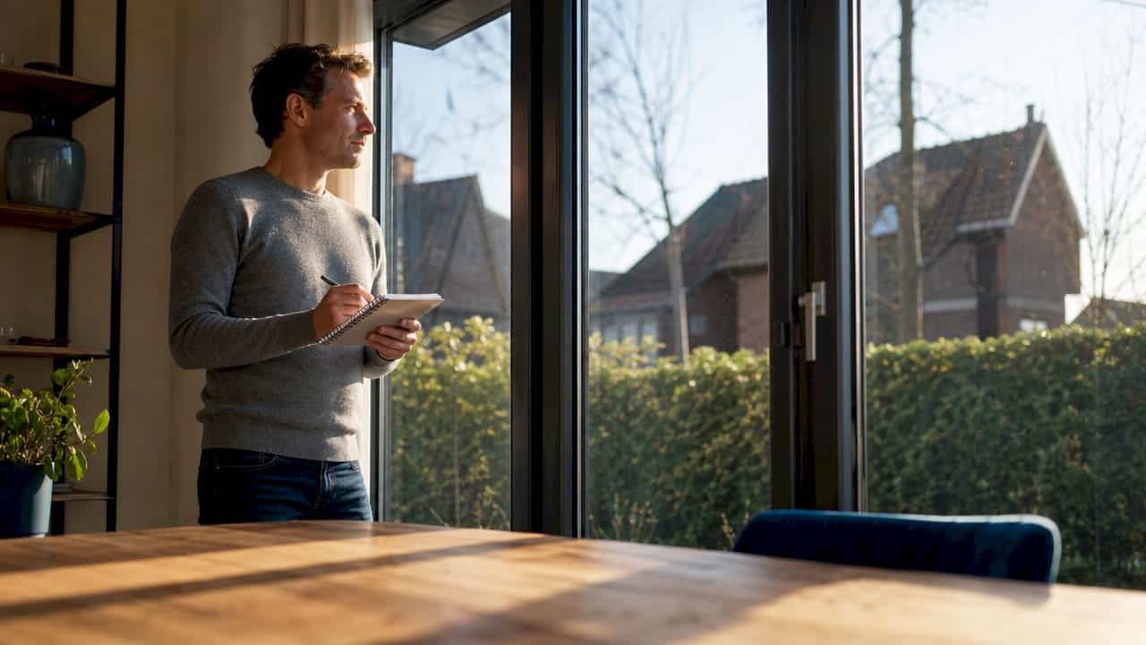Man bekijkt HR++ glas in de woonkamer