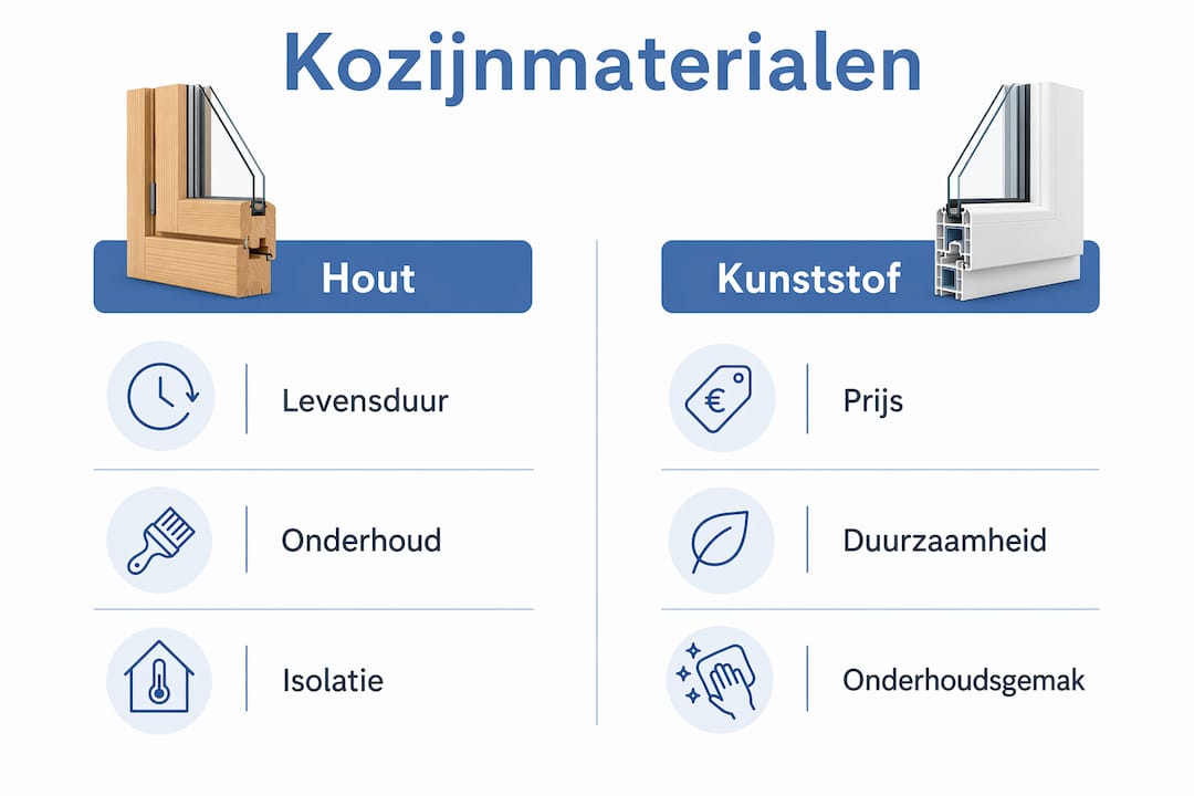 Infographic: hout of kunststof kozijnen – wat zijn de verschillen?