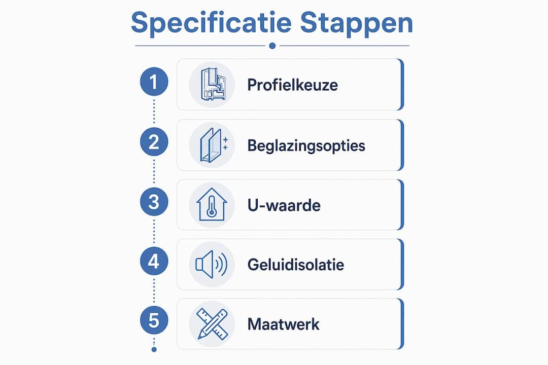 Infographic: stappenplan voor het kiezen van de juiste kunststof voordeur