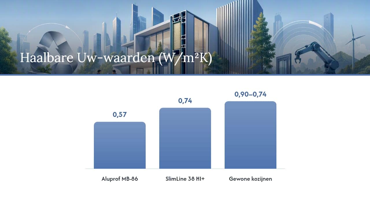 Vergelijking van haalbare Uw-waarden in 2026