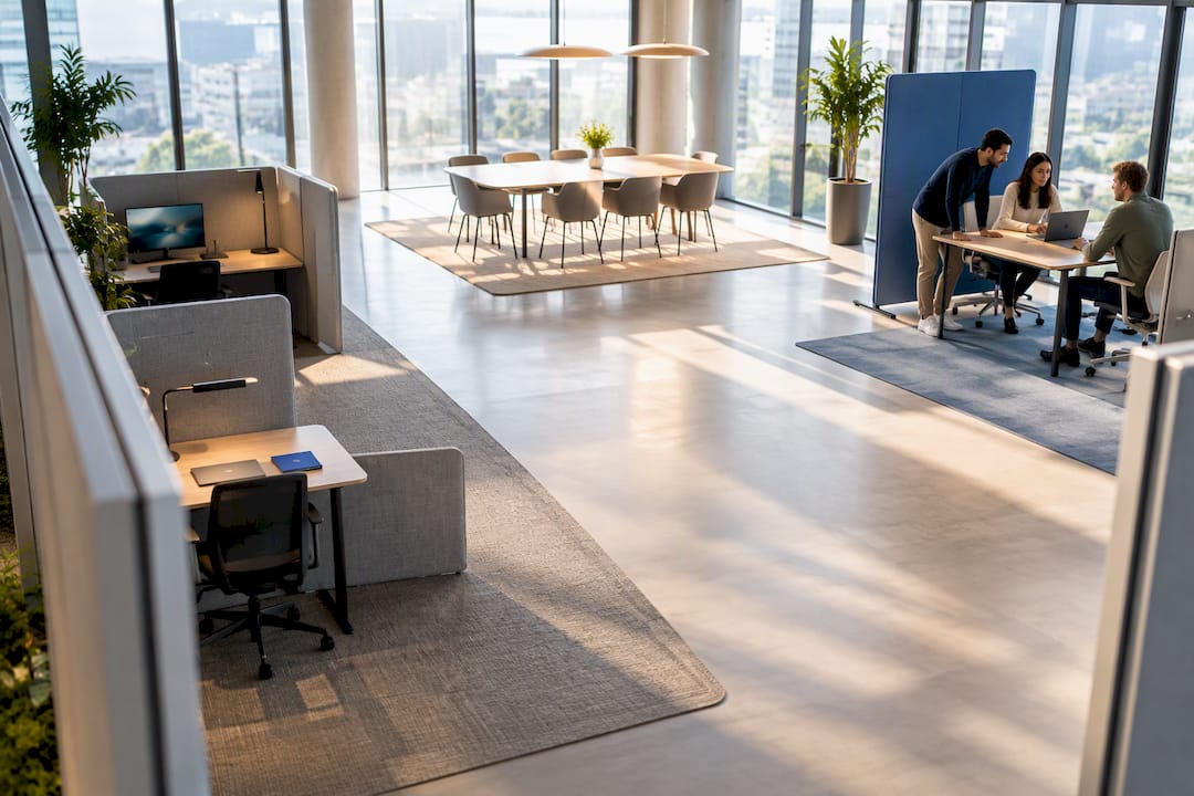 Flexibel kantoor met diverse werkplekken