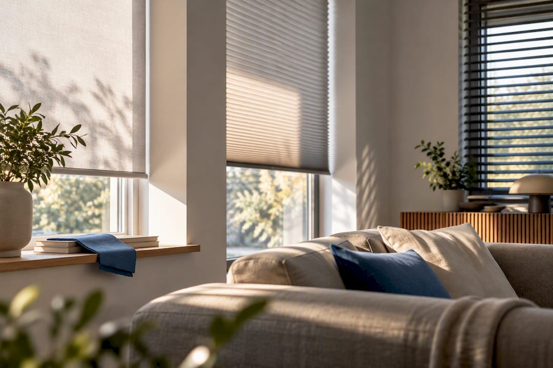 Soorten raambekleding voor de woonkamer op een rij