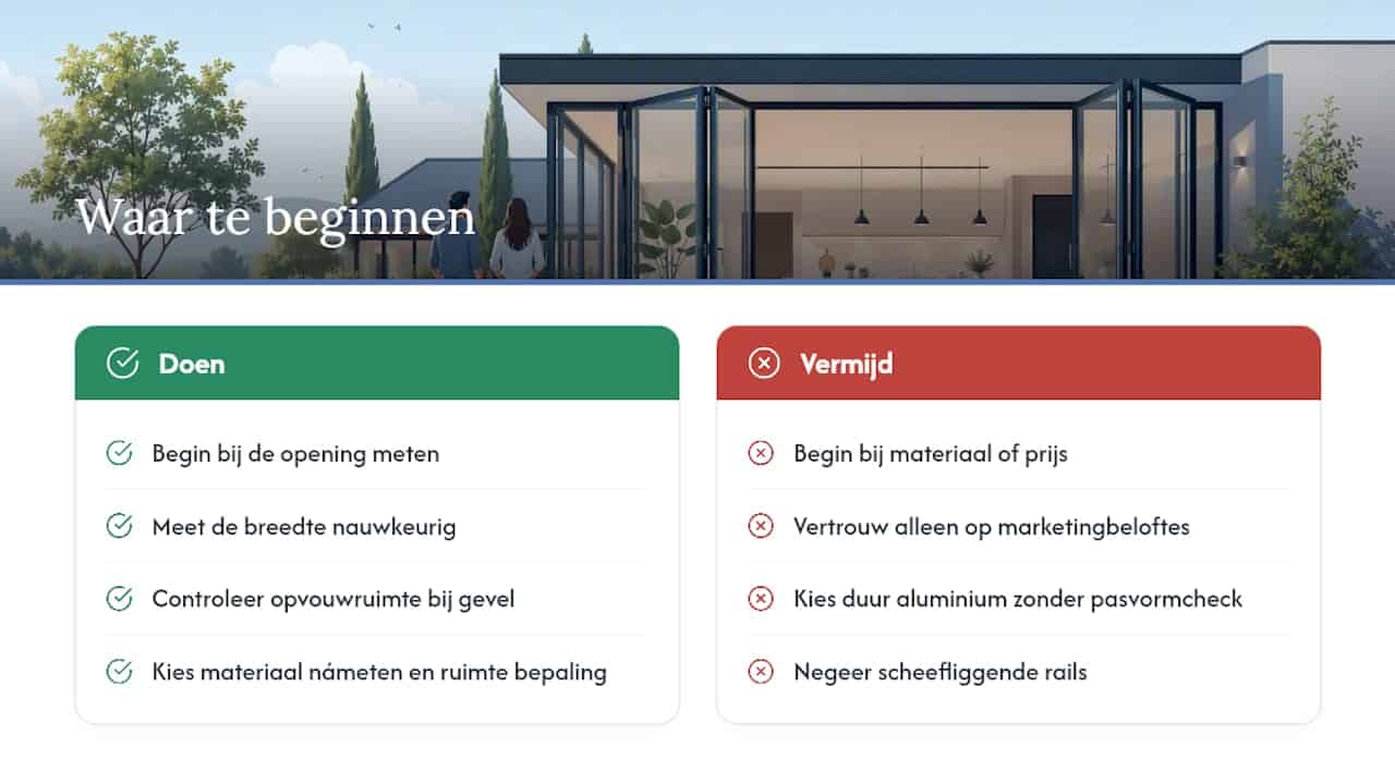 Wat de meeste adviesartikelen over vouwwanden missen — overview diagram