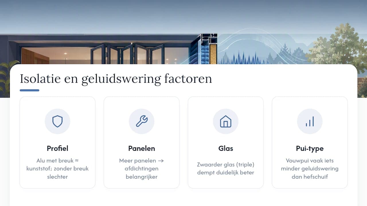 Isolatie en geluidswering: hoe presteren de verschillende types? — overview diagram