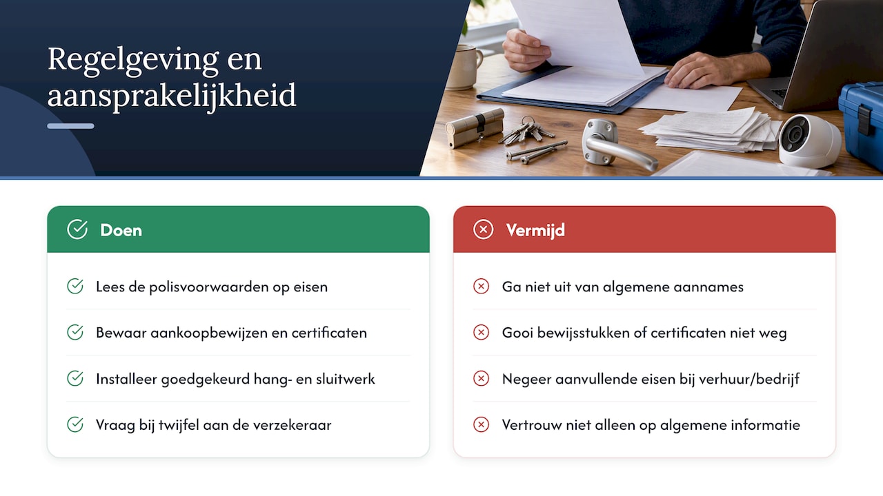 12. Regelgeving en aansprakelijkheid bij inbraakpreventie — overview diagram